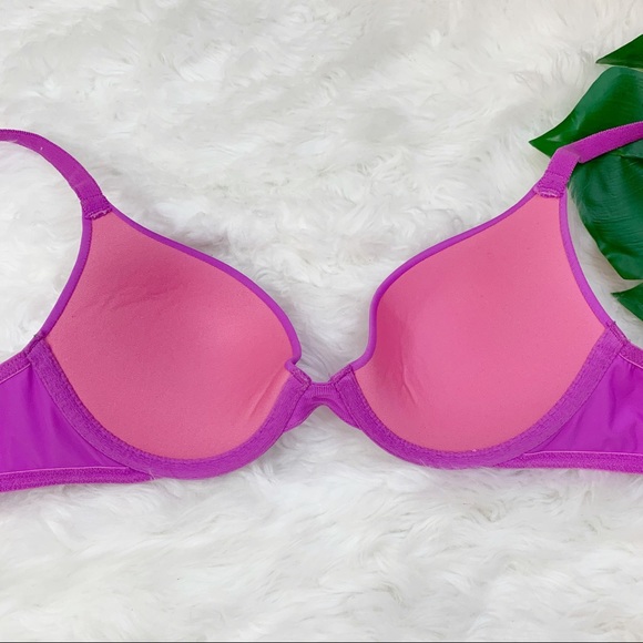 VS PINK Wear Everywhere Push-up Bra 34A orchid - Picture 5 of 8